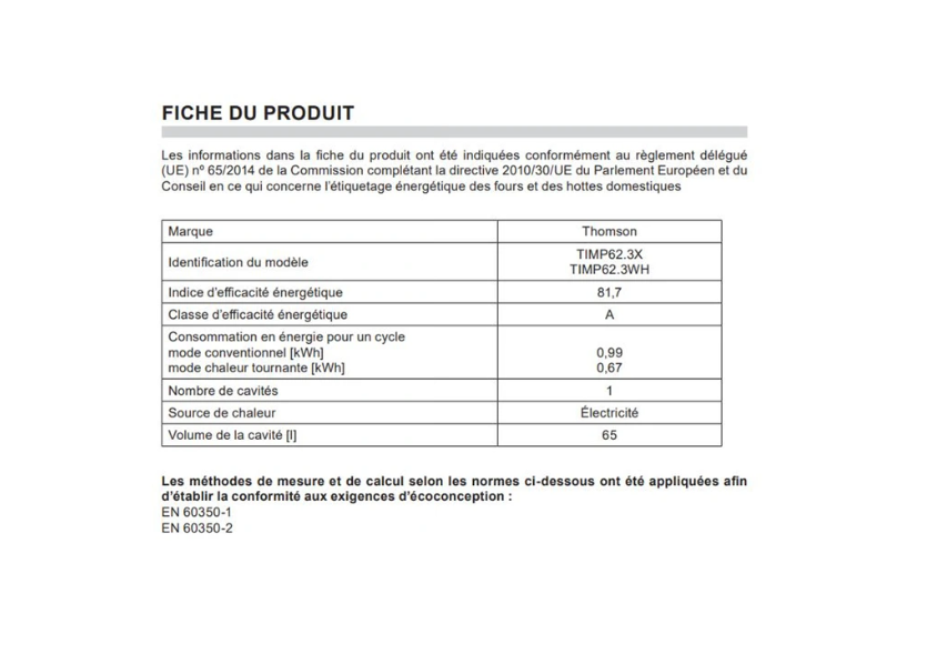 Cuisinière induction Thomson TIMP62.3X