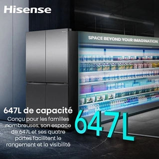 Réfrigérateur multi-portes Hisense RQ5P640SSSD