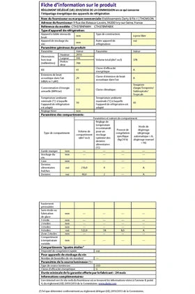 Réfrigérateur congélateur en bas Thomson CTH378NFABIX