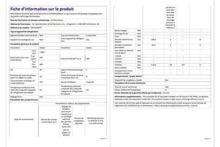 Réfrigérateur congélateur en bas Lg GBV3100EPY