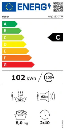 Sèche-linge à évacuation Bosch Série 6 Sèche-linge pompe à chaleur WQG133DTFR