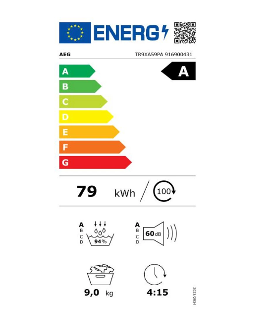 Sèche-linge pompe à chaleur Aeg TR9XA59PA