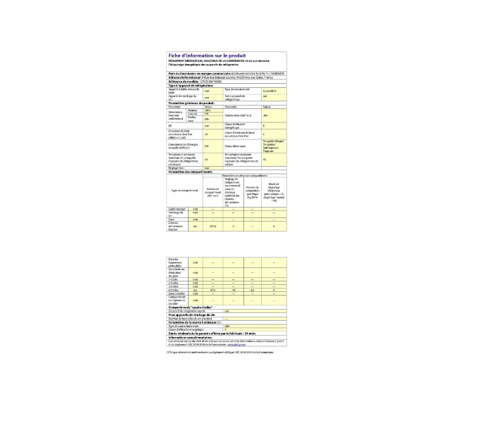 Réfrigérateur congélateur en bas Thomson CTH310NFWDIX