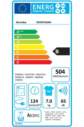 Sèche-linge à condensation Electrolux EDP2075GDW