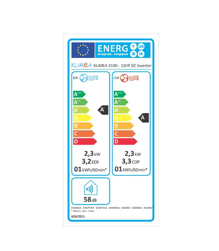 Climatiseur fixe KLIMEA 12 HP inverter 3,1 kW