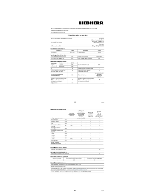 Réfrigérateur congélateur en bas Liebherr CNdgc 5203 Gris
