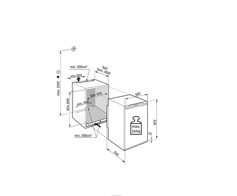 Congélateur armoire Liebherr IFND3924-22 - Encastrable 88 cm