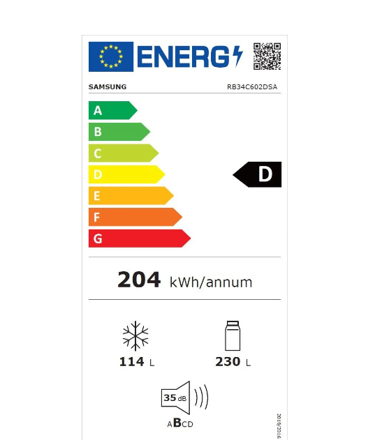 Réfrigérateur congélateur en bas Samsung RB34C602DSA