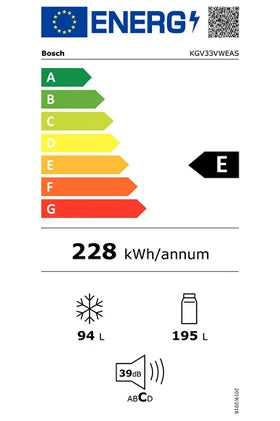 Réfrigérateur congélateur en bas Bosch KGV33VWEAS
