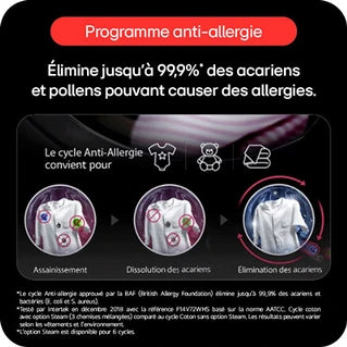 Sèche-linge pompe à chaleur Lg RH0X71WH