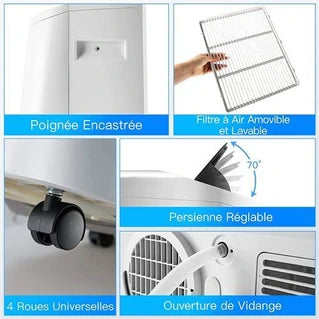Climatiseur mobile Giantex monobloc costway CLIMA16 blanc 4688 W 45 m2
