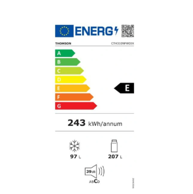 Réfrigérateur congélateur en bas Thomson CTH310NFWDIX