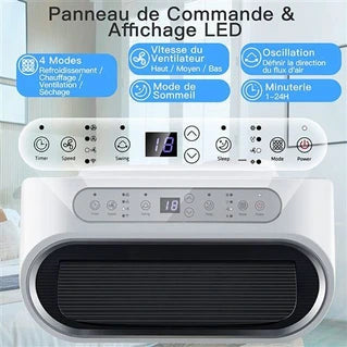 Climatiseur mobile Giantex monobloc costway CLIMA16 blanc 4688 W 45 m2