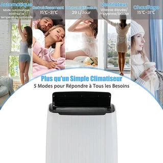 Climatiseur mobile Giantex monobloc costway DIGIQUEST 12000BTU V4-CLIMAINT57/EST57 65 m2 4102 W