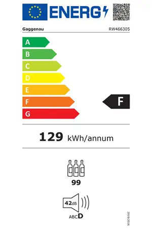 Cave multi-températures Gaggenau RW466305 - Série 400, Vario Cave à vin, 212.5 x 60.3 cm