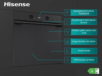 Four encastrable Hisense BI64223EPMB Noir Mat