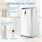 Climatiseur mobile Giantex monobloc costway CLIMA16 blanc 4688 W 45 m2