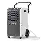 Déshumidificateur Giantex Déshumidificateur Mobile 73 L/jour 695 m³, Tuyau de Vidange et Minuterie, Blanc