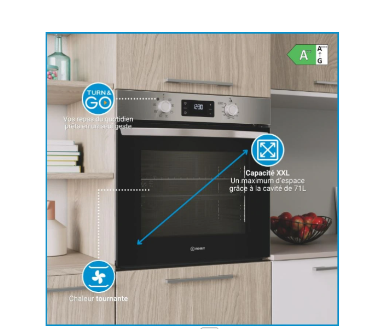 Four encastrable Indesit IO 275P B Noir MAT