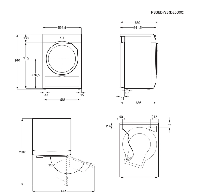 Sèche-linge pompe à chaleur Electrolux EW7HI495B Blanc