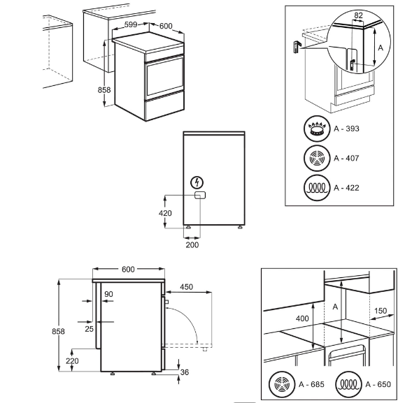 Cuisinière induction Electrolux EKI624299K