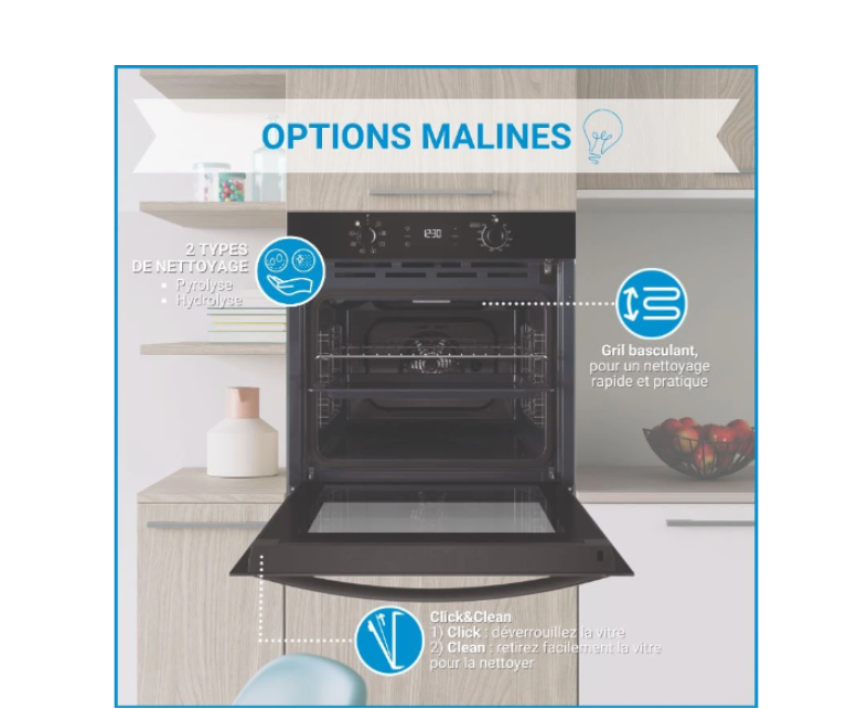 Four encastrable Indesit IO 275P B Noir MAT