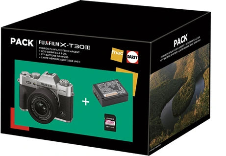 Appareil photo hybride Fujifilm PACK X-T30III Si/XC1333+NPW126S+SD32