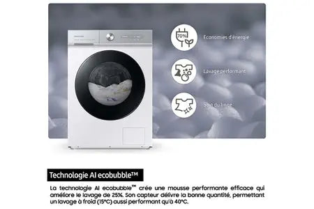 Lave-linge hublot Samsung WW90DB7U94GE BESPOKE AI