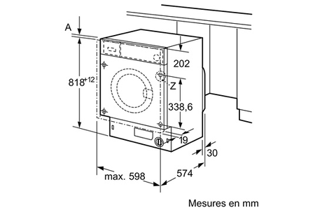 Lave-linge hublot SIEMENS WI14W549FF - ENCASTRABLE 60 CM