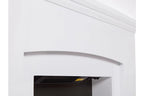 Cheminée électrique PURLINE CHEMINÉE ÉLECTRIQUE MURALE 2KW EN ACIER LAQUÉ BLANC AVEC LEDS ET TÉLÉCOMMANDE