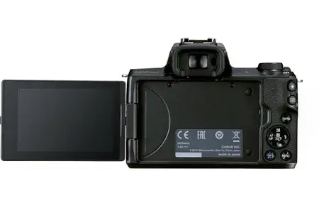 Appareil photo hybride CANON PACK EOS M50 MARK II NOIR + EF-M 15-45 MM F/3.5-6.3 IS STM + ETUI + CARTE SD 16 GO