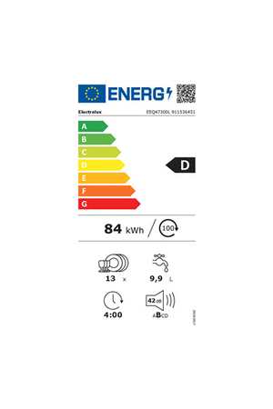 Lave-vaisselle ELECTROLUX EEQ47300L - ENCASTRABLE 60CM