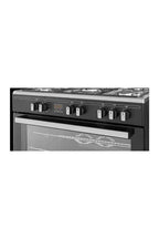 Piano de cuisson CONTINENTAL EDISON CUISINIERE PIANO FOUR MULTIFONCTIONS CATALYSE 100L AFFICHAGE DIGITAL L90 XH85 CM NOIR MAT ET INOX